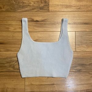 Babaton Sculpt Knit Squareneck Cropped Tank